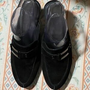 STUART WEITZMAN Black Suede Mules 7.5M
